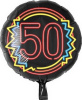 ballon 50 jaar neon