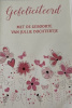 budget kaart geboorte dochter bloemen vlinder