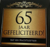sticker 65 jaar zwart