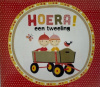 tweeling 2 meisjes in bolderkar kaart 1308682595