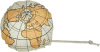 wereldbol opvouwbare tas