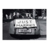 zwart wit foto just married auto